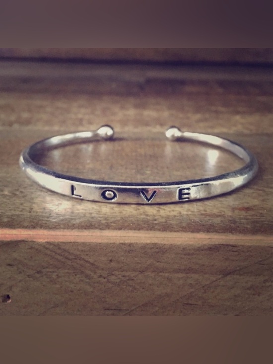 Jewelry - Love Engraved Silver Cuff Bracelet - Women Jewelry